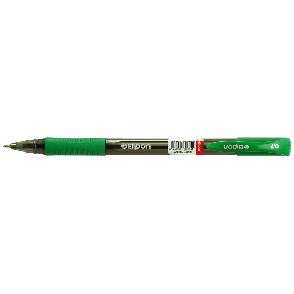خودکار سبز 0/7 سمی ژل  (بسته 12عددی) الیپون EN01 کد8261212