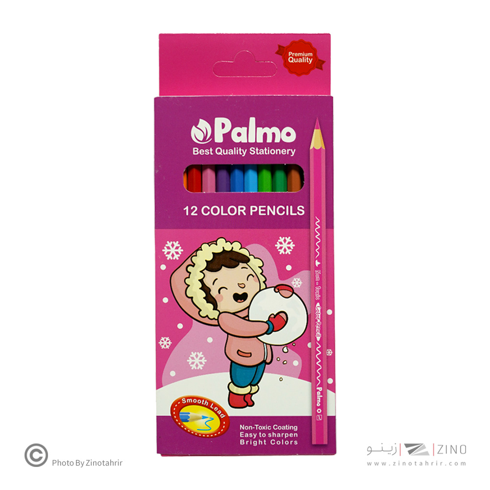 مدادرنگی12رنگ جعبه مقوایی پالمو3202 - 3207
