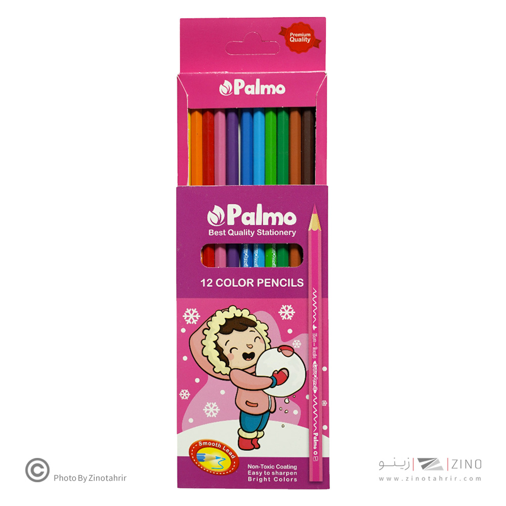 مدادرنگی12رنگ جعبه مقوایی پالمو3202 - 3207