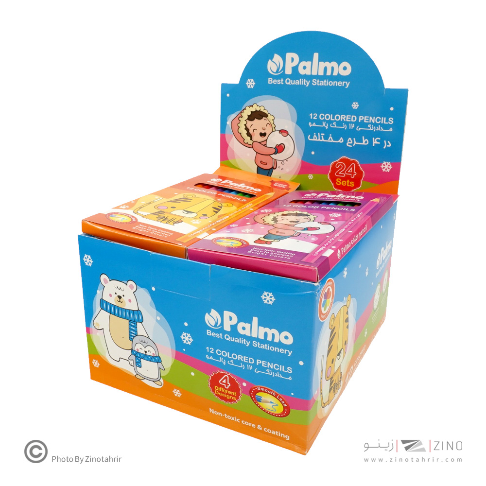 مدادرنگی12رنگ جعبه مقوایی پالمو3202 - 3207