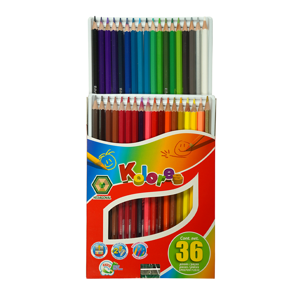 مدادرنگی36رنگ جعبه مقوایی همراه با تراش  کورس کد96336