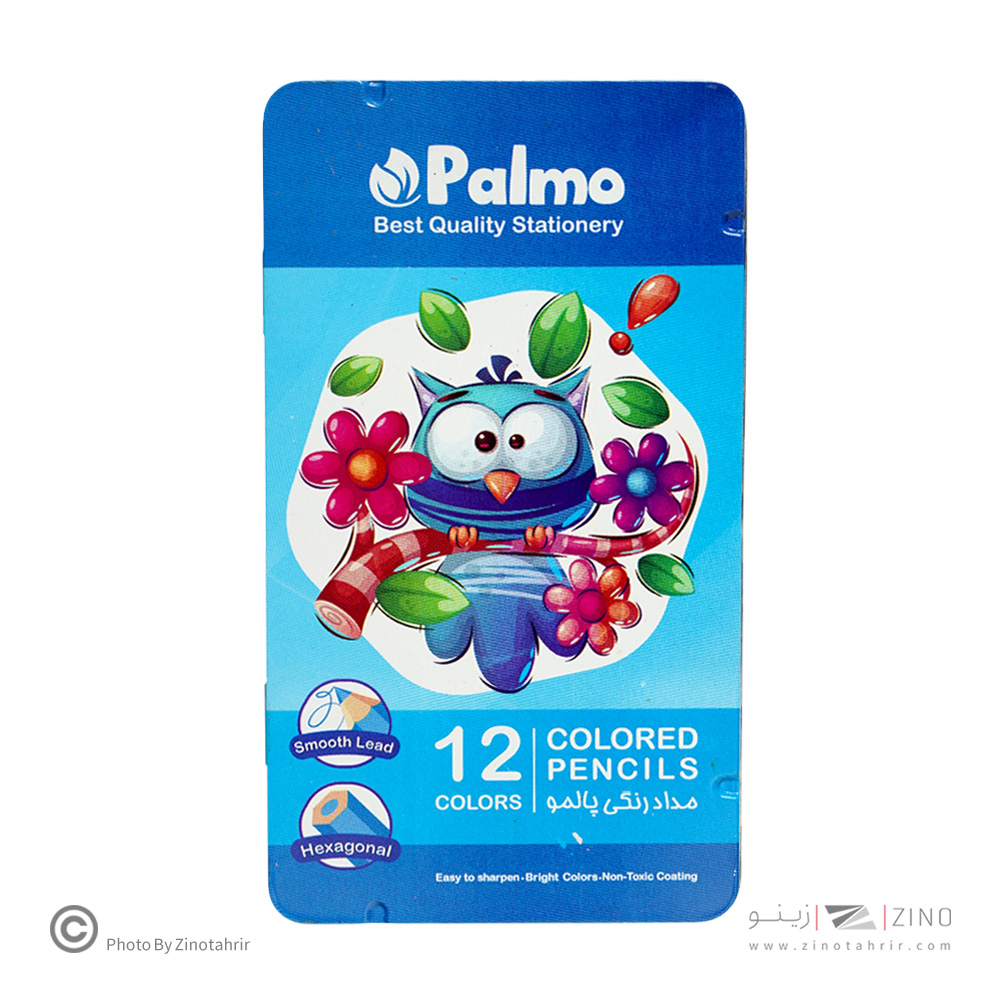 مدادرنگی12رنگ جعبه فلزی پالمو 3213
