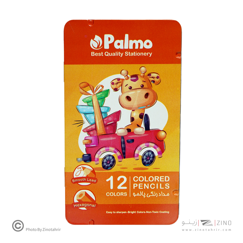 مدادرنگی12رنگ جعبه فلزی پالمو 3213