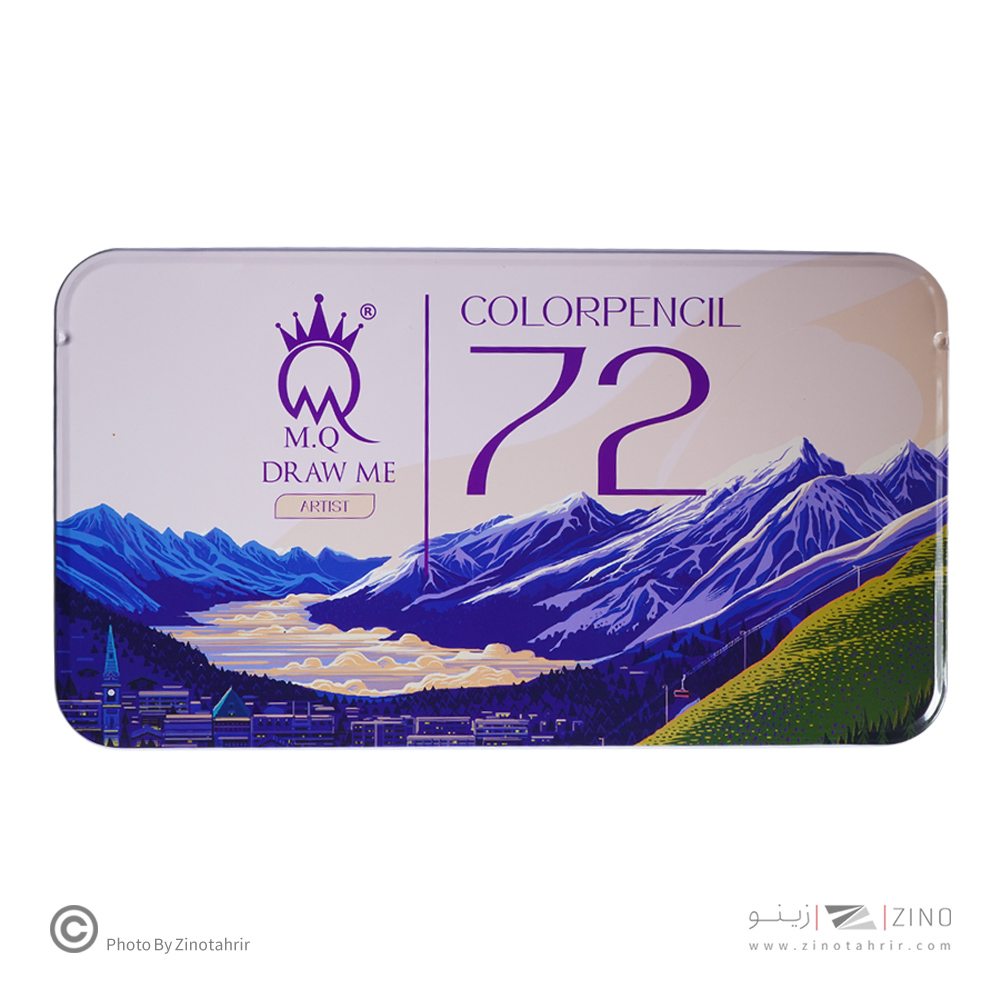 مدادرنگی72رنگ(شش گوش)جعبه فلزی آرتیست ام کیو