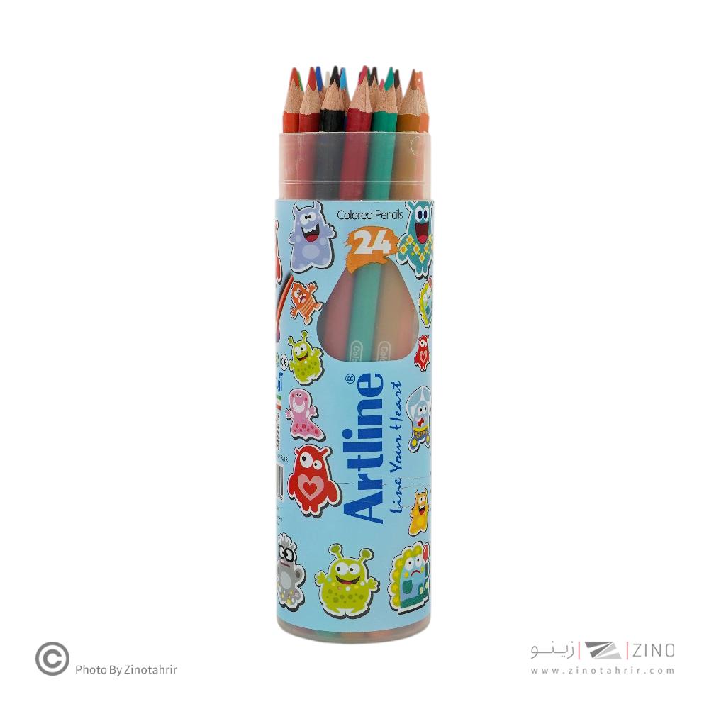 مدادرنگی24رنگ قوطی آرتلاین