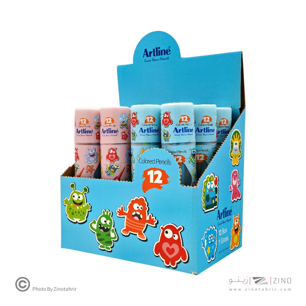مدادرنگی12رنگ قوطی آرتلاین