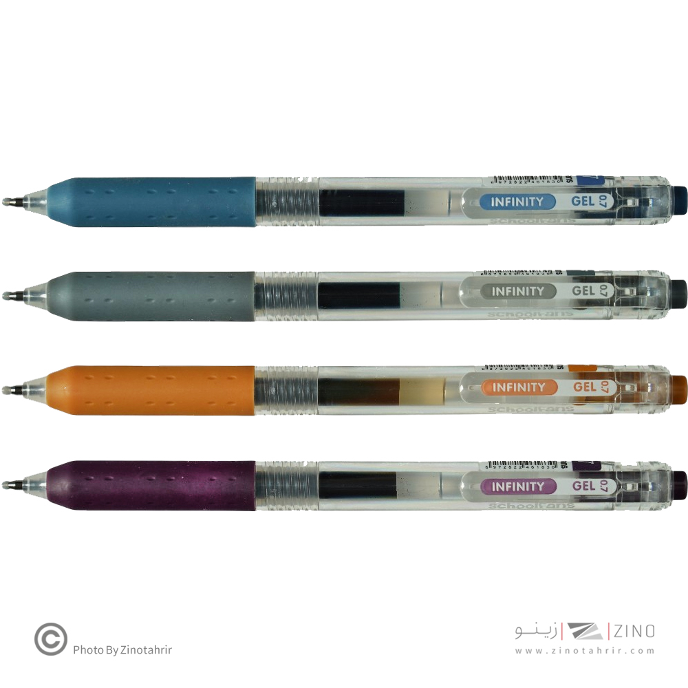 روان نویس فشاری گریپ دار0/7بسته8رنگ اینفینیتی(رنگ رترو) اسکول فنز کد921202-5