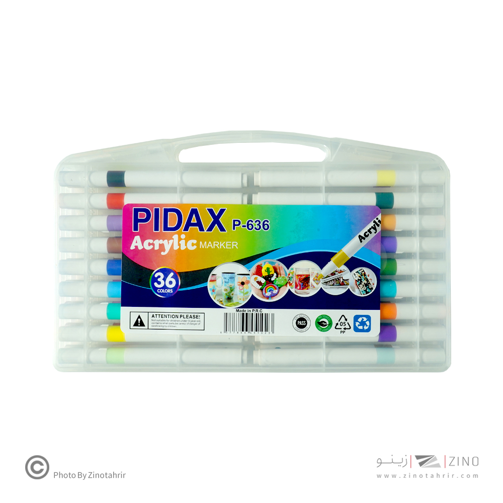 ماژیک36 رنگ اکریلیک جعبه طلقی پیداکس کد P636