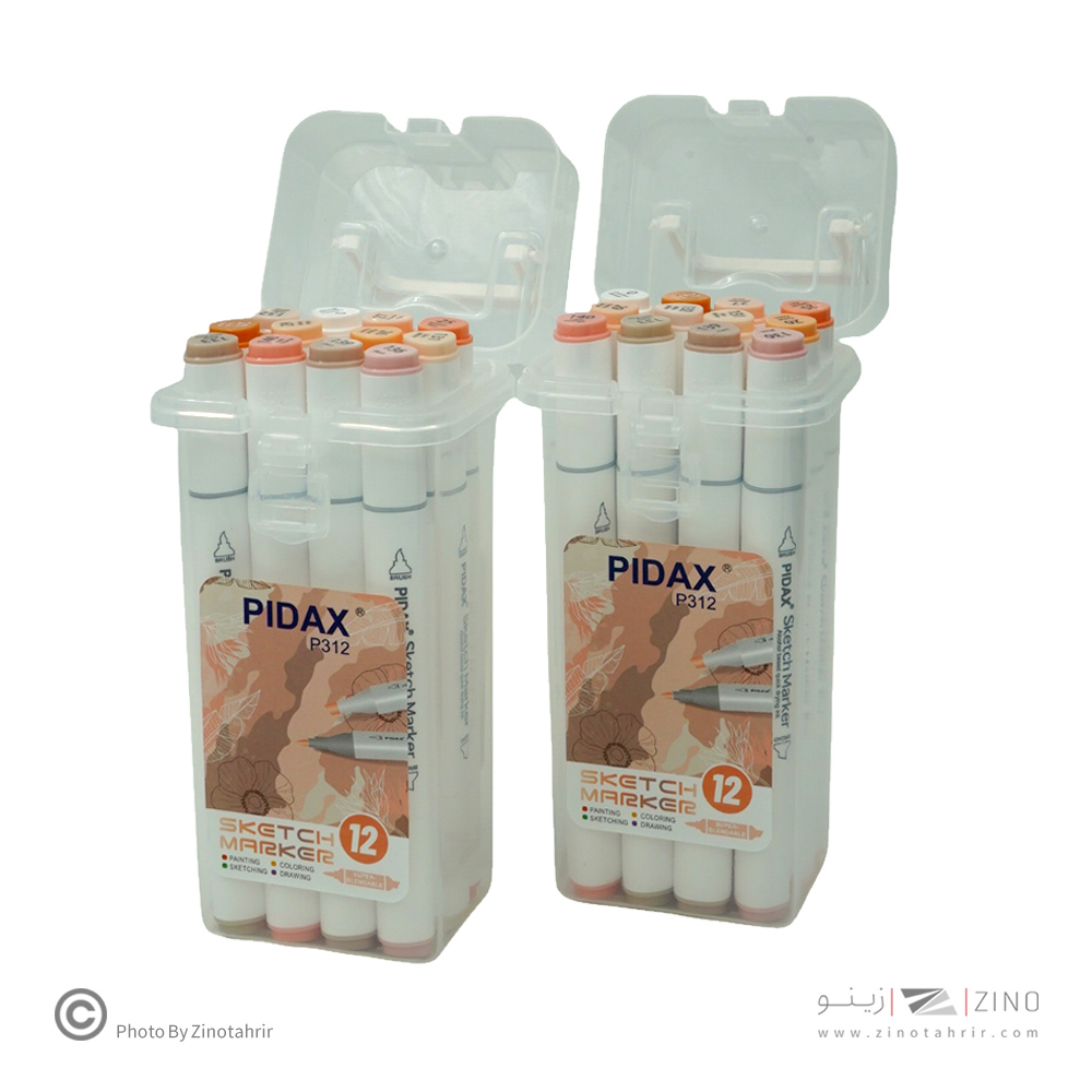 ماژیک12 رنگ (رنگ پوست )راندو نیوتاچ/ماپرومکس/پیداکس جعبه طلقی کد512/312