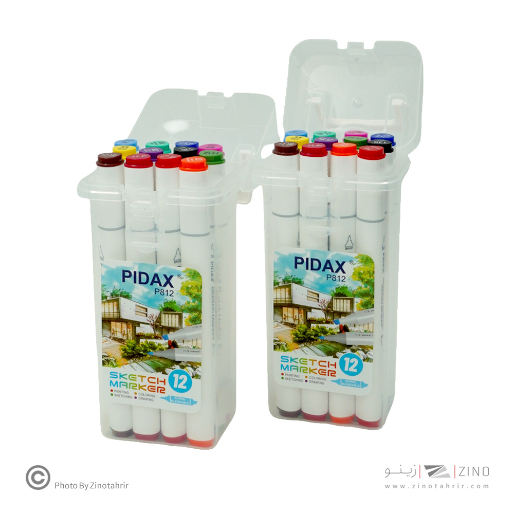 ماژیک12 رنگ راندو نیوتاچ/ماپرومکس/پیداکس جعبه طلقی کد712/812