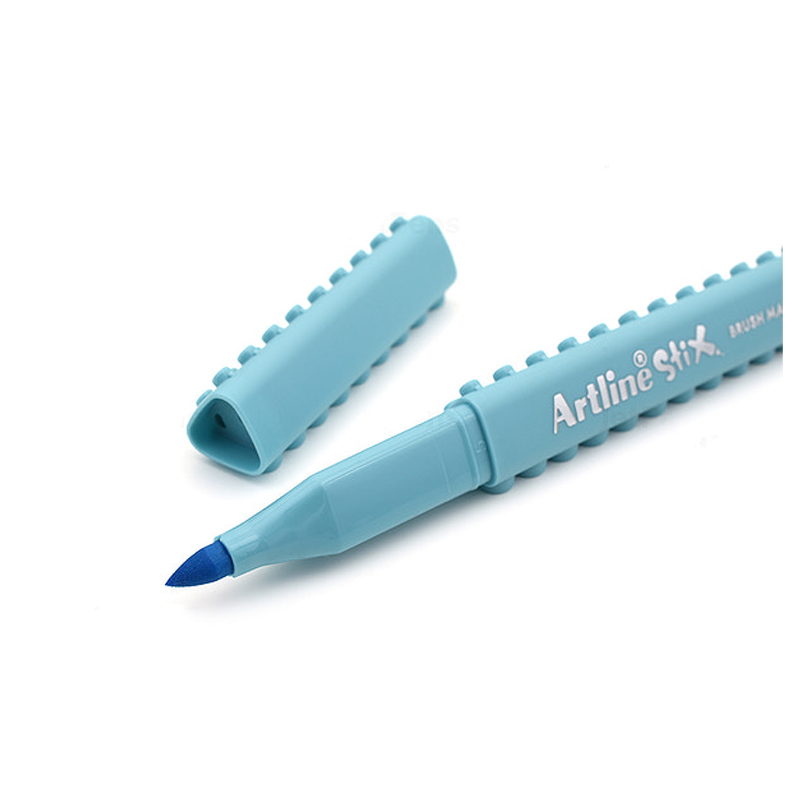 ماژیک نقاشی 12رنگ استیکس قلم مو براش آرتلاین کدETX-F/12WK