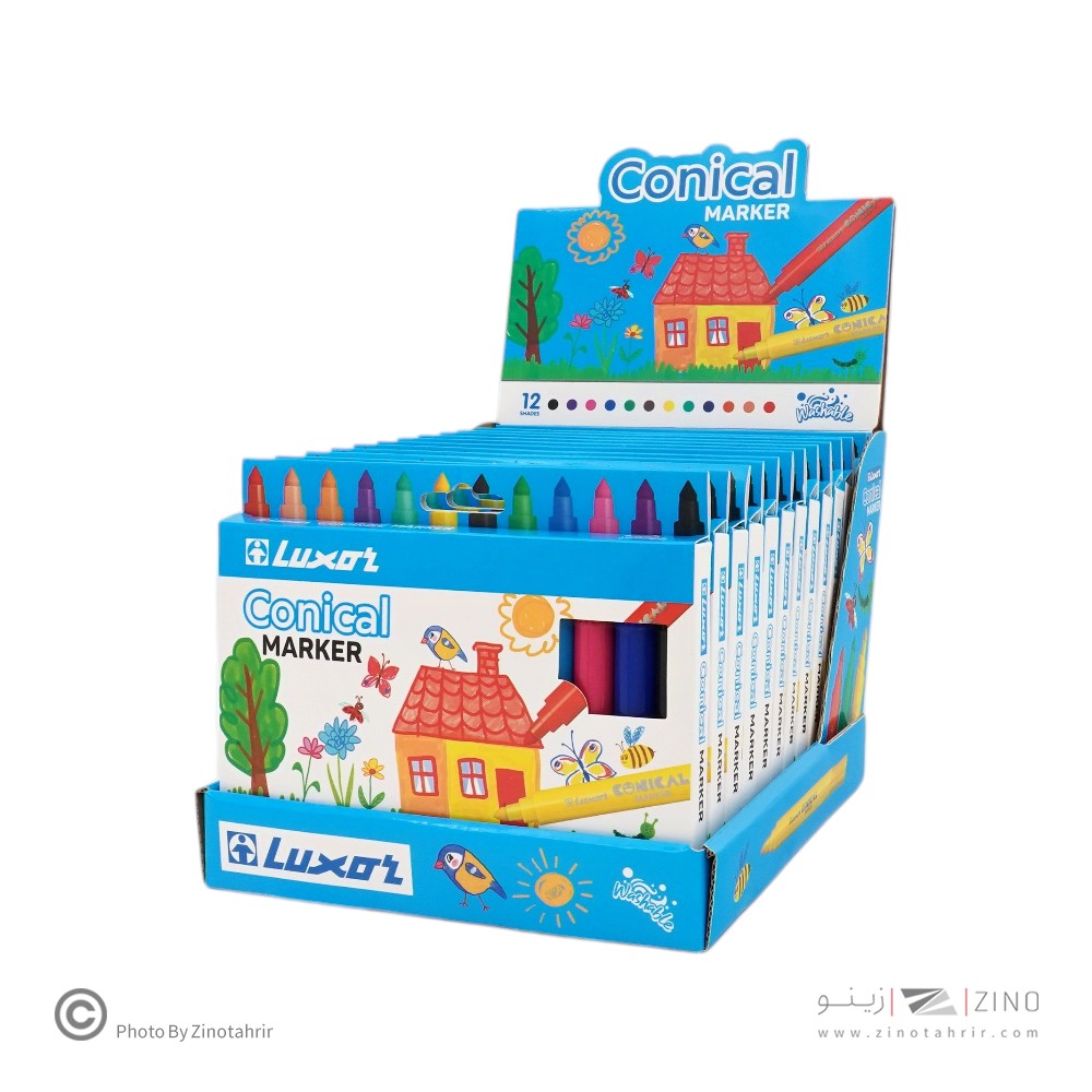 ماژیک نقاشی 12رنگ کونیکال لاکسر کد6152/12BX