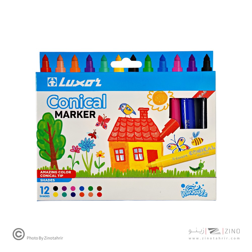 ماژیک نقاشی 12رنگ کونیکال لاکسر کد6152/12BX