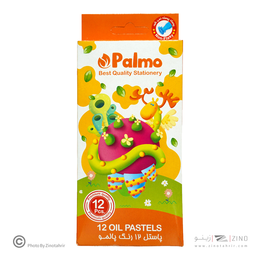 پاستل روغنی12رنگ مقوایی پالمو کد2202