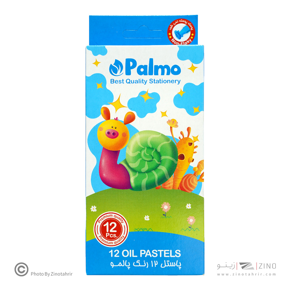 پاستل روغنی12رنگ مقوایی پالمو کد2202