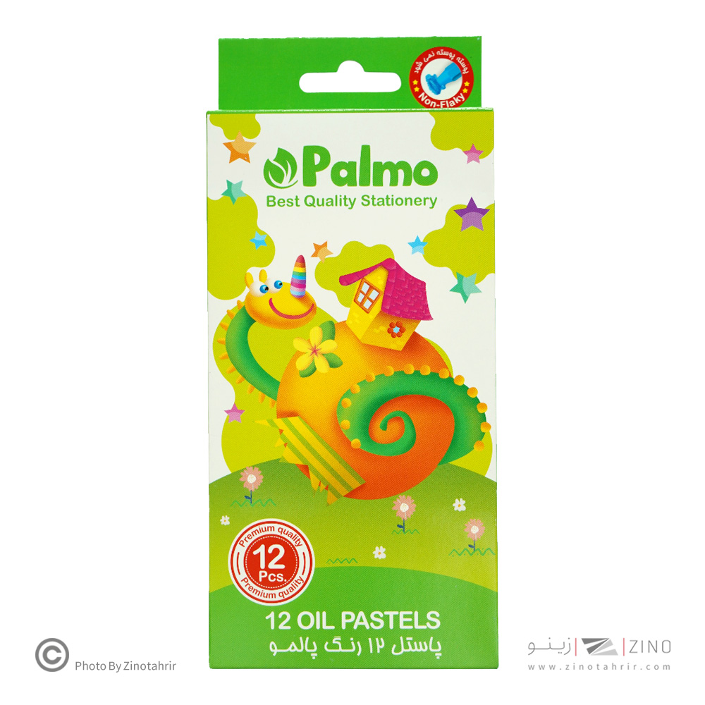 پاستل روغنی12رنگ مقوایی پالمو کد2202