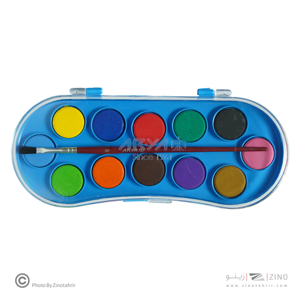 آبرنگ 12رنگ بیضی 144عددی آریا کد 5003