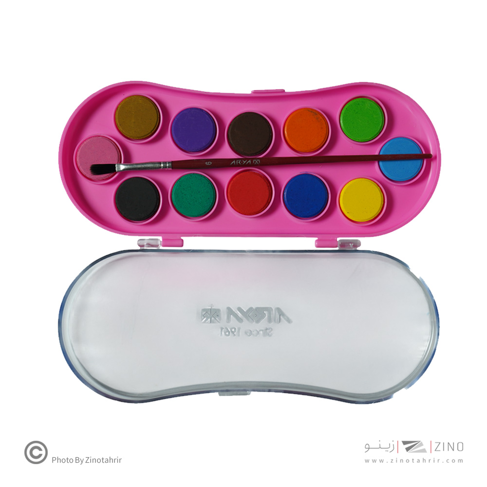 آبرنگ 12رنگ بیضی 144عددی آریا کد 5003