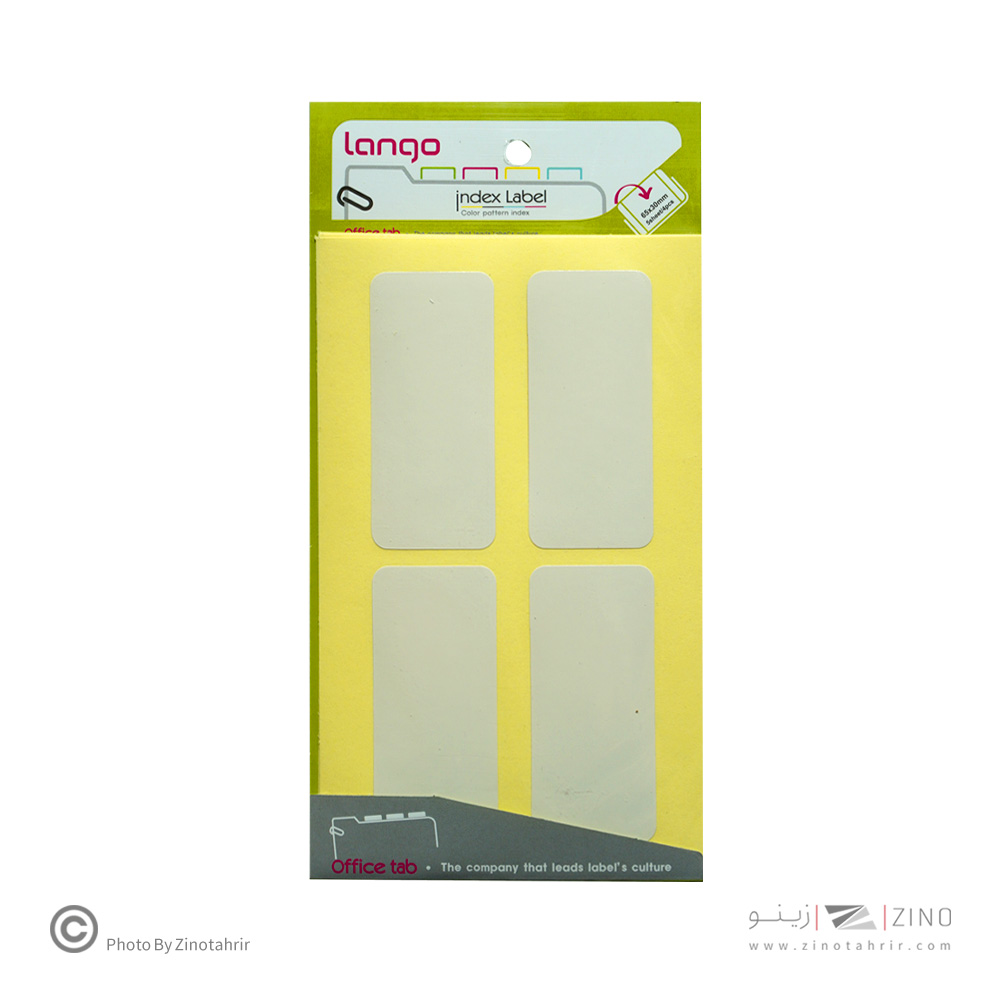 برچسب دورسفیدسایز30*65میلیمتری 5برگی لانگوکدB-54