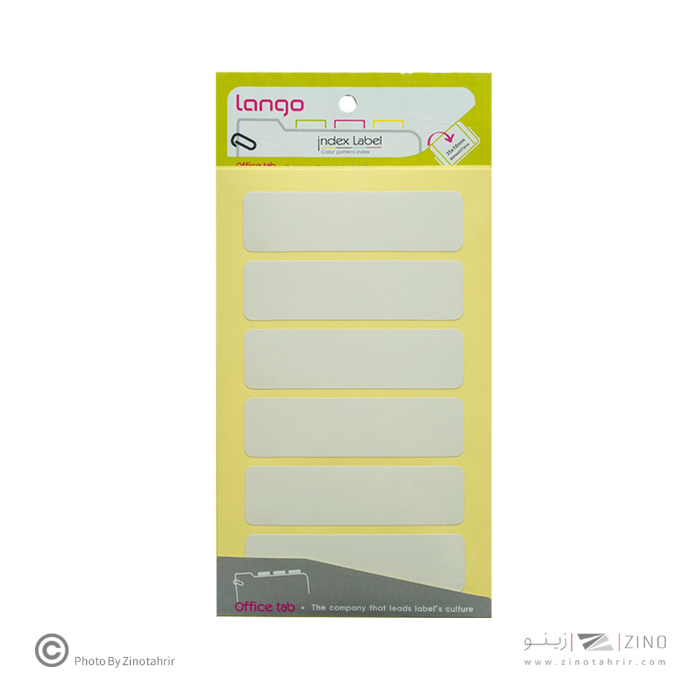 برچسب دورسفیدسایز20*75میلیمتر5برگی لانگوکدB-56