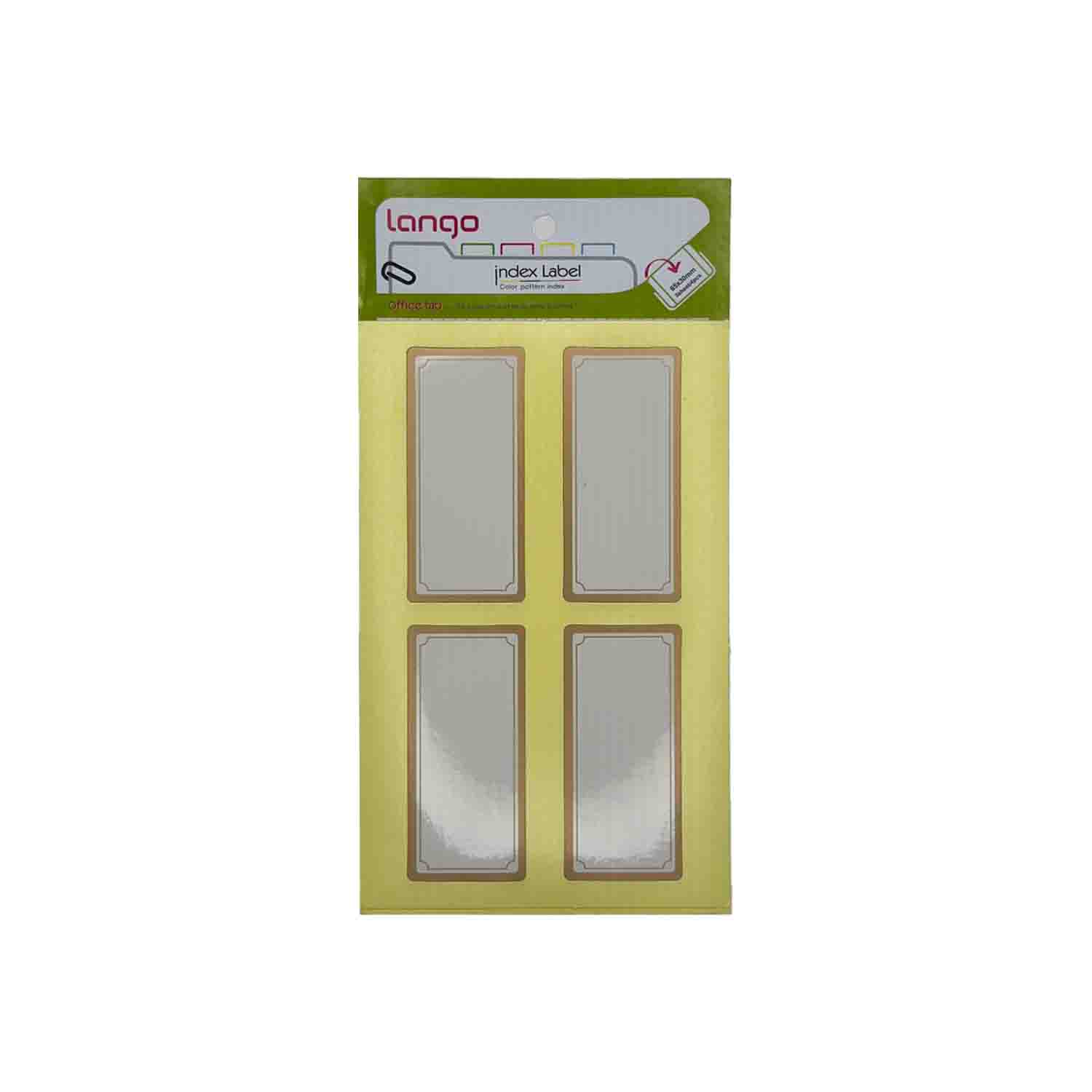 برچسب طلایی  سایز65*30میلیمتر4برگی لانگوکدB-54