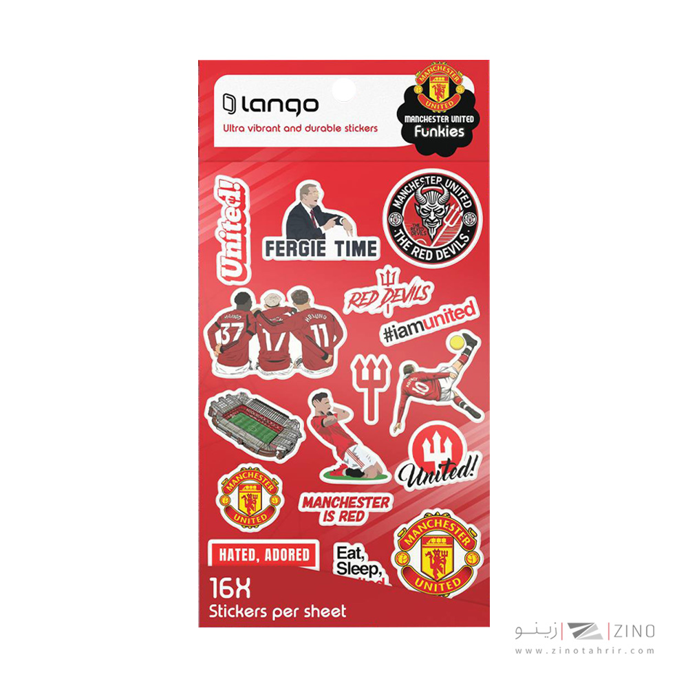 برچسب لانگو سری فانکیز طرح  منچستر یونایتد کدFU-041