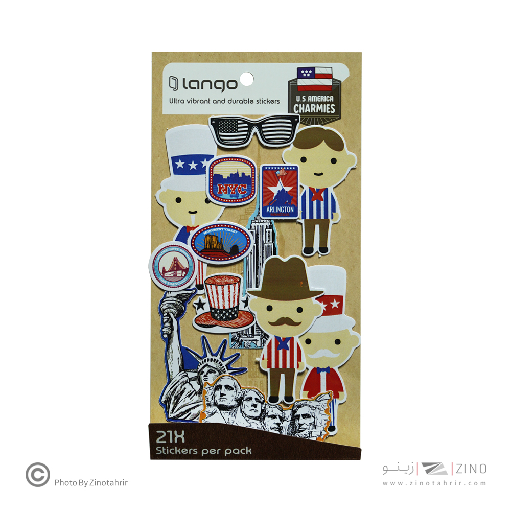 برچسب لانگو سری چارمیز طرح امریکا کد010