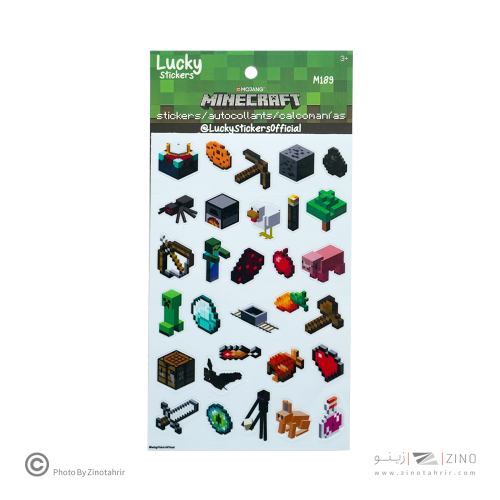 استیکر فانتزی سری لوکی طرح ماین کرافت کد189