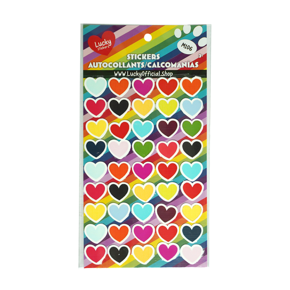 استیکر فانتزی سری لوکی طرح قلب رنگی کد106