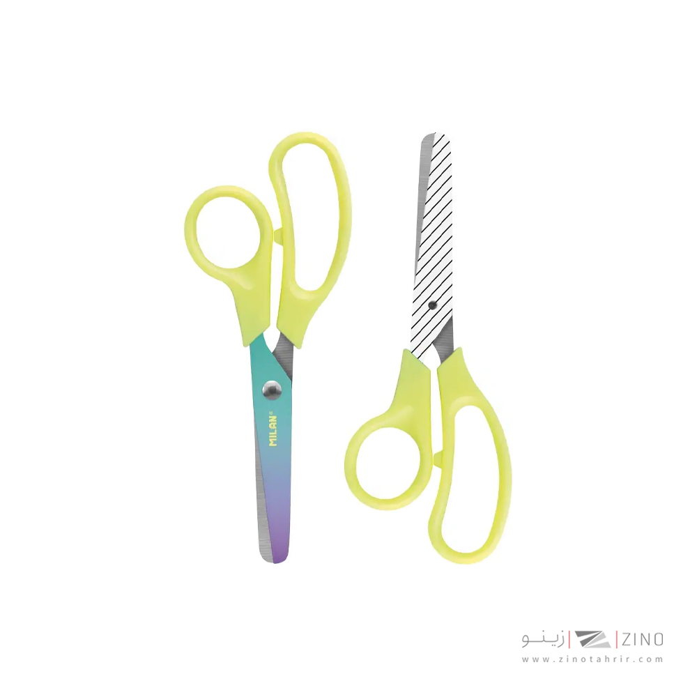 قیچی مهد کودکی 13سانت  دسته زرد بلیستری میلان کدBWM10444Y