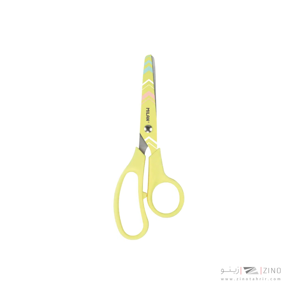 قیچی مهد کودکی13سانت بلیستری رنگ لیمویی میلان کدBWM10426VN