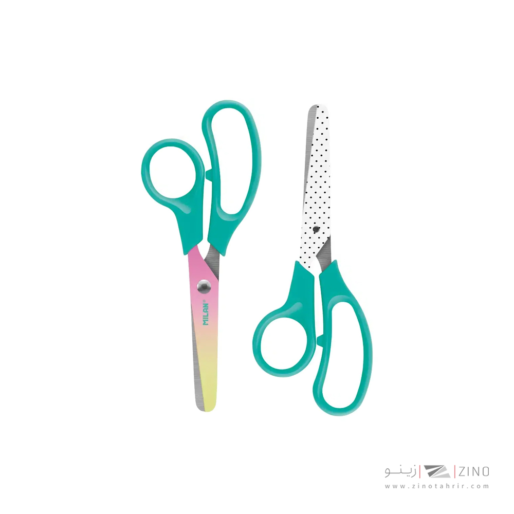 قیچی مهد کودکی 13سانت بلیستری فیروزه ای میلان کدBWM10444T