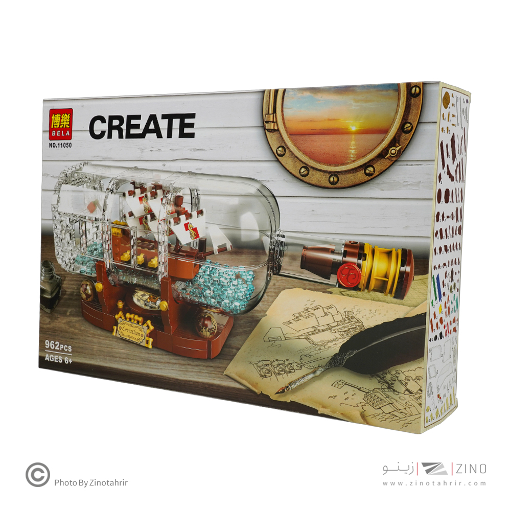 لگوطرح کشتی داخل بطری کد11050