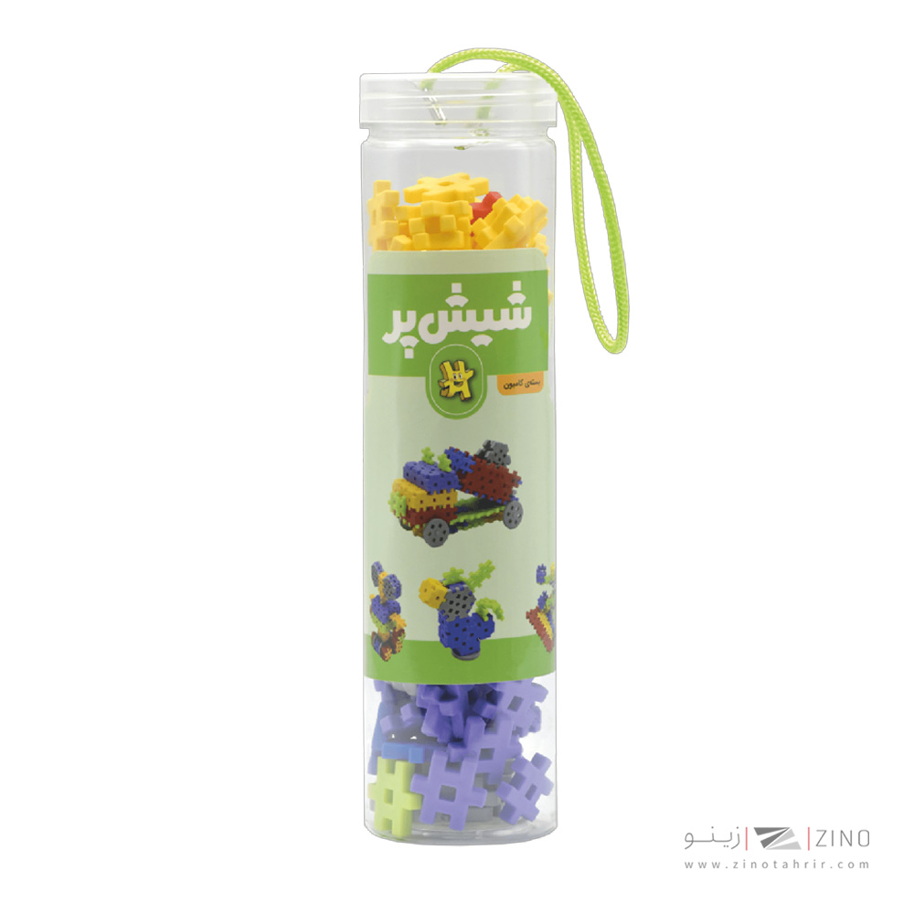 بازی ساختنی شش پر پایه 3(سبز) هوپا