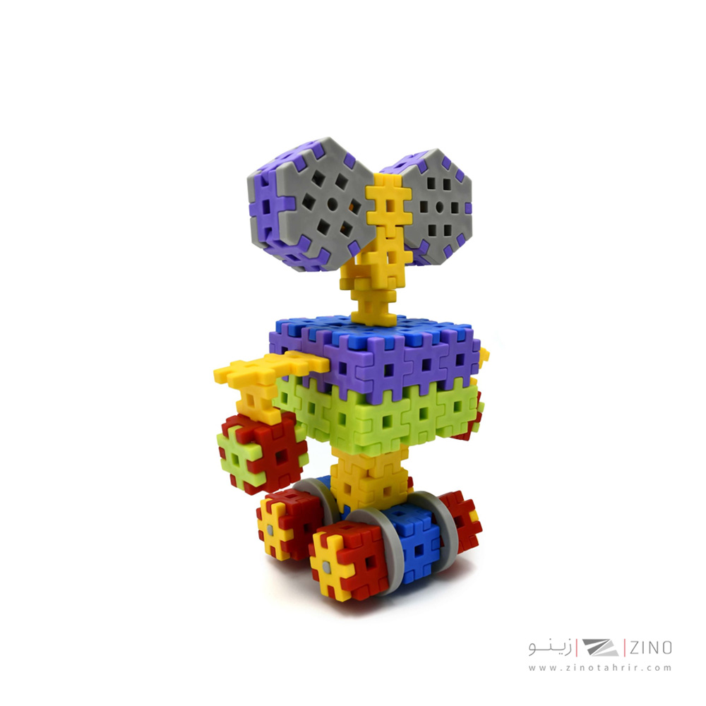 بازی ساختنی شش پر پایه 3(سبز) هوپا