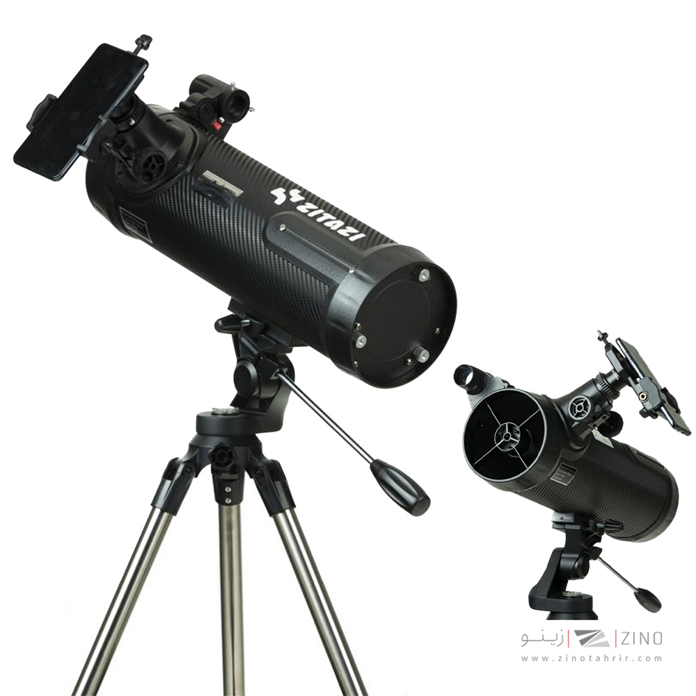 تلسکوپ بازتابی دارای هلدر عکاسی موبایل و ریموت بلوتوثی زیتازی کدGALAXY500114AZ