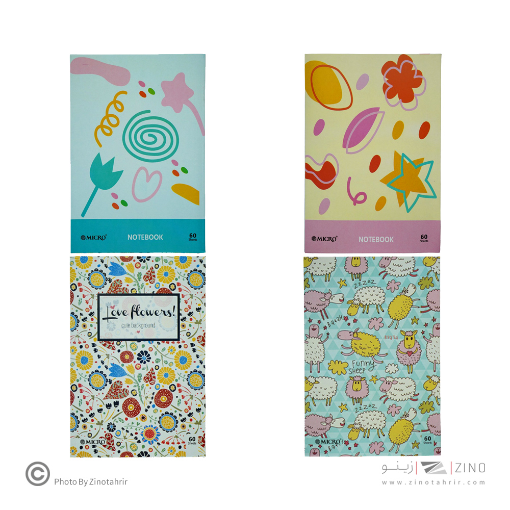 دفتر60برگ خطی منگنه ای  میکرو