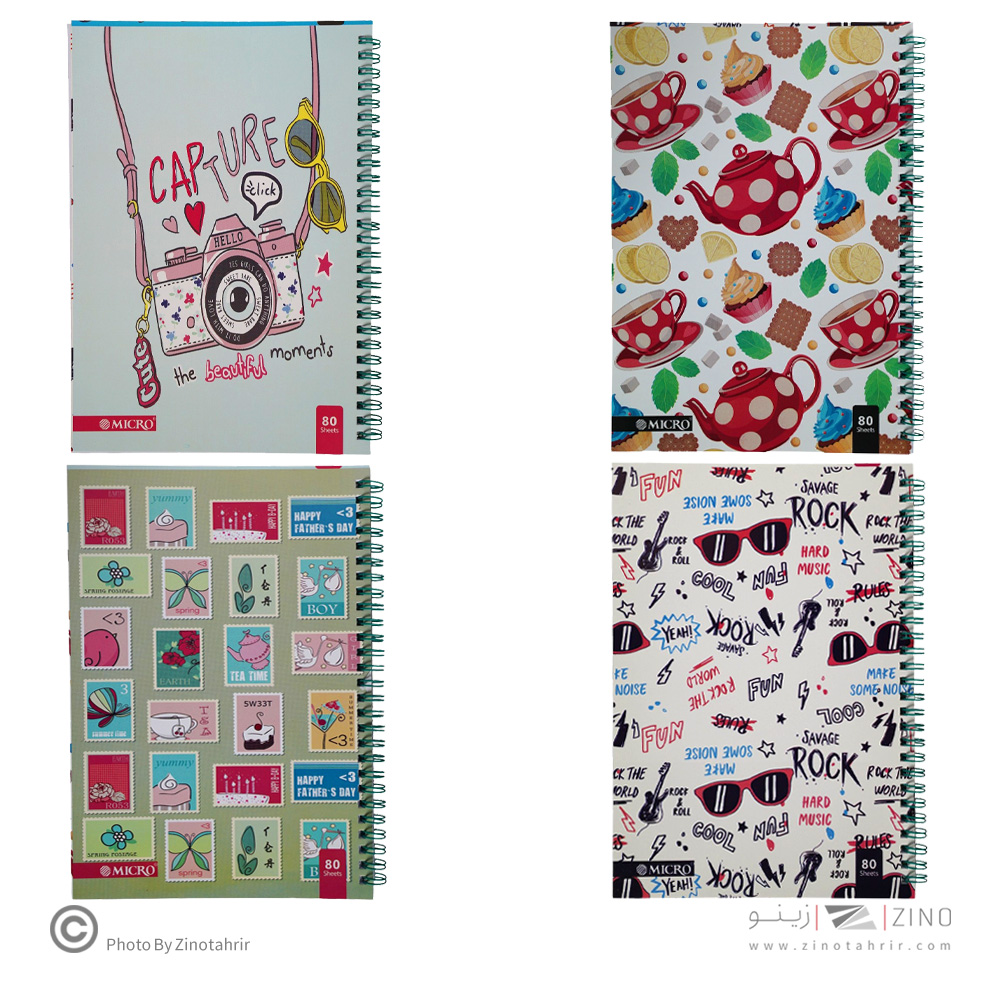 دفتر80برگ سیمی طلقی میکرو کدC8