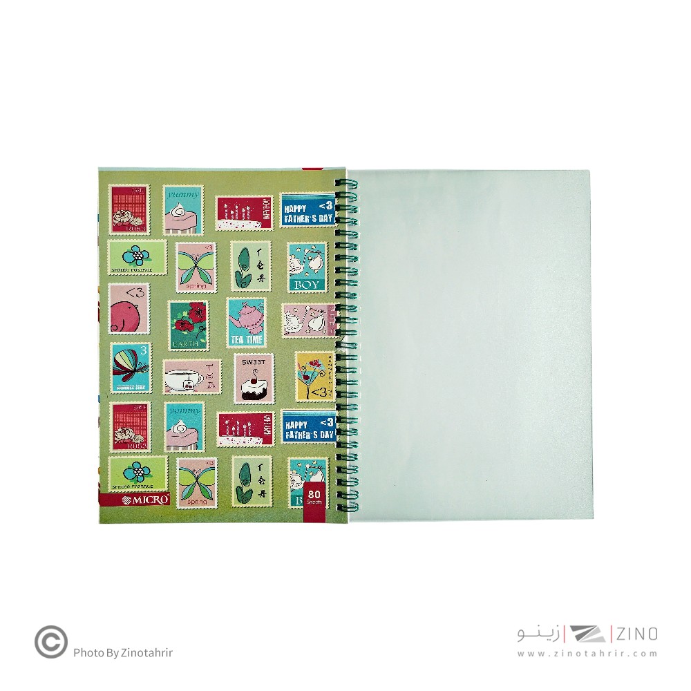 دفتر80برگ سیمی طلقی میکرو کدC8