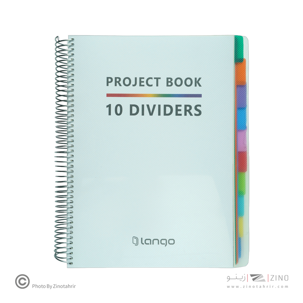 دفتر200برگ سیمی رحلی جلد طلق لانگو سری پروژه PROJECT BOOK