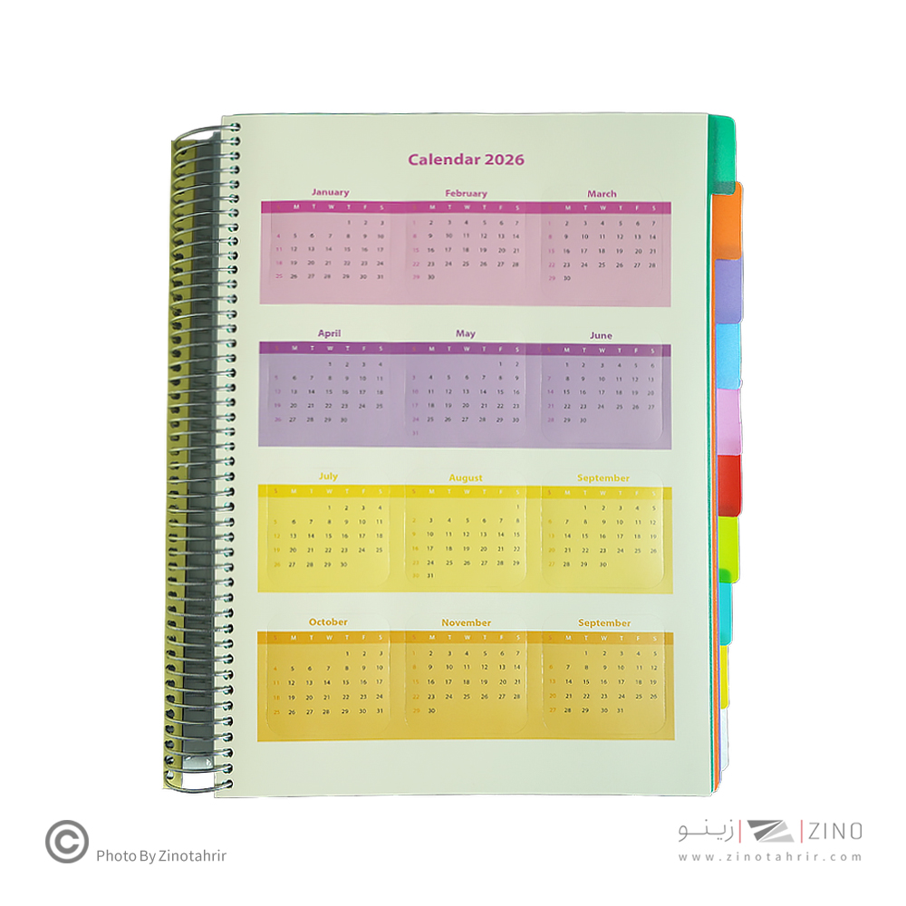 دفتر200برگ سیمی رحلی جلد طلق لانگو سری پروژه PROJECT BOOK