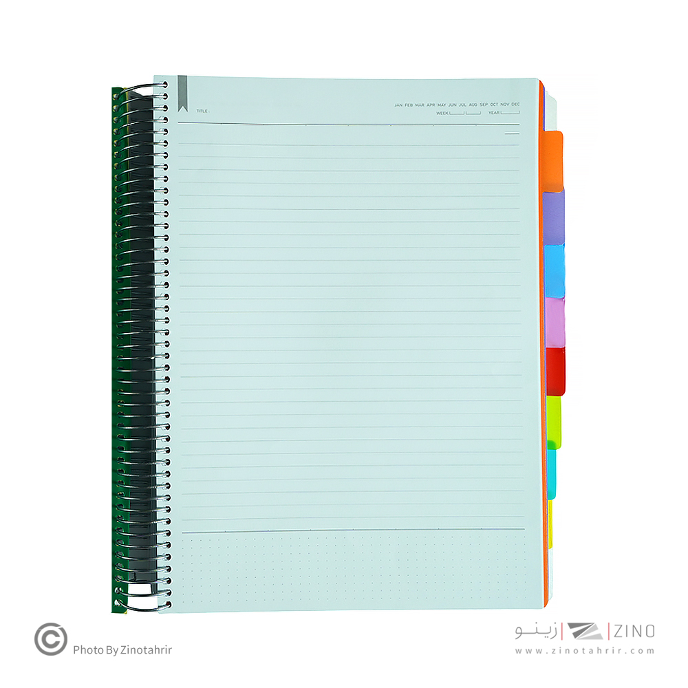 دفتر200برگ سیمی رحلی جلد طلق لانگو سری پروژه PROJECT BOOK