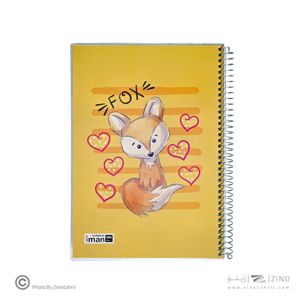 دفتر100برگ کد9404ایمان سیمی کارتونی جلدطلقی (6عددی)