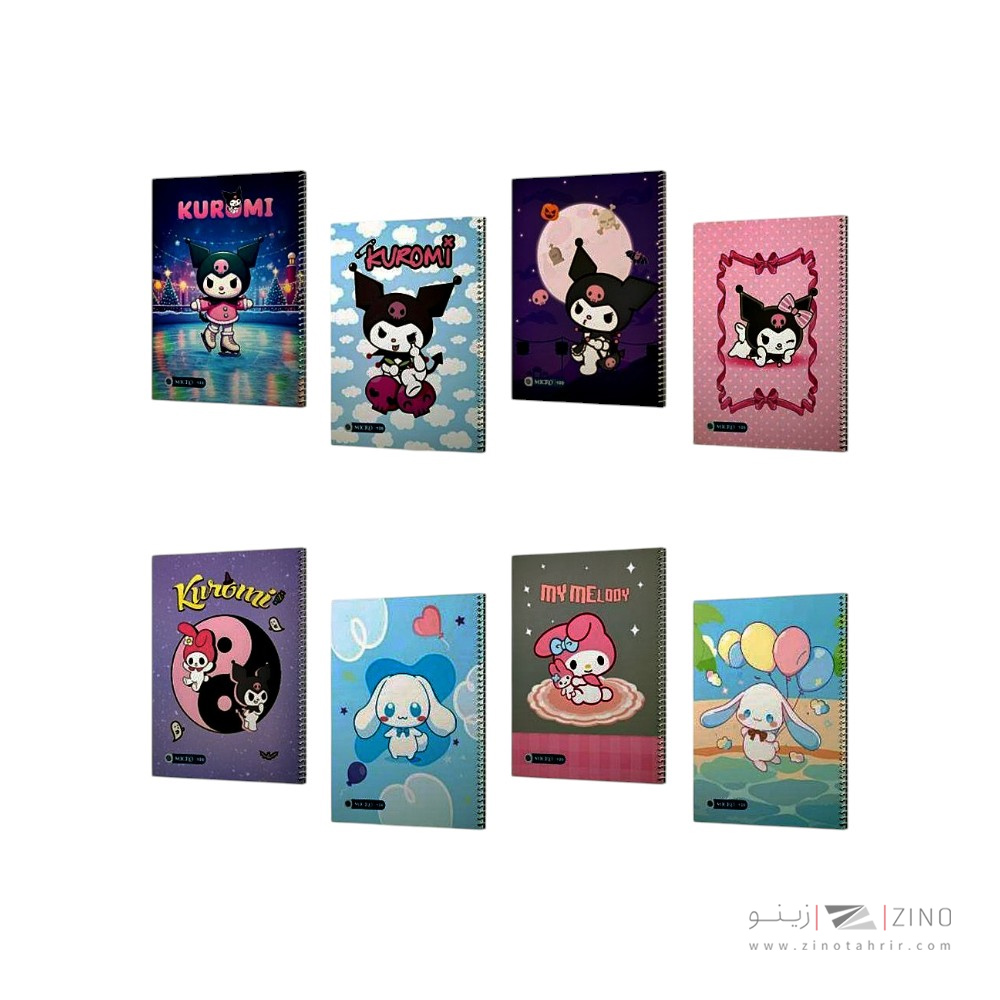 دفتر100برگ وزیری سیمی مجلد میکرو طرح فانتزی کد   c 37-62-63-64-65-66