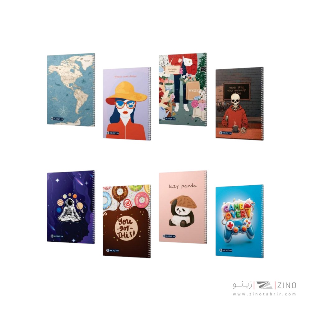 دفتر100برگ وزیری سیمی مجلد میکرو طرح فانتزی کد   c 37-62-63-64-65-66