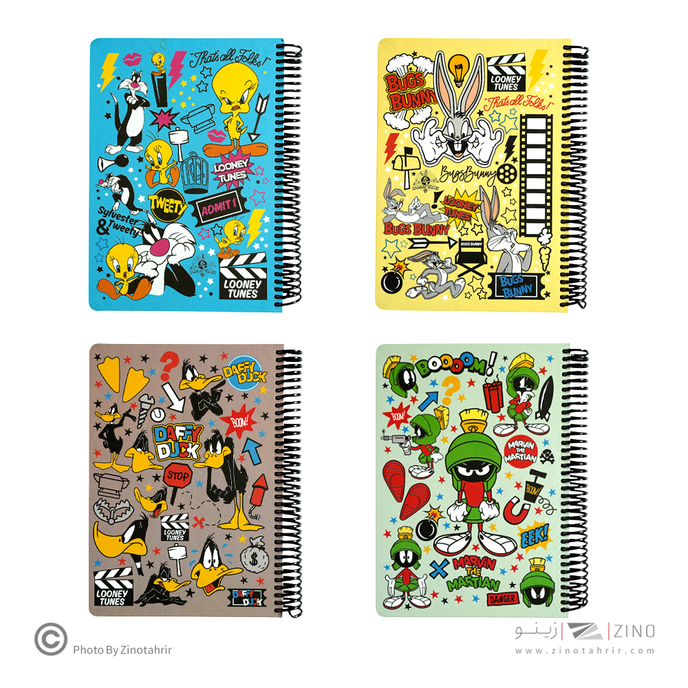 دفتر100برگ وزیری سیمی جلد سخت لانگو سری لونی تونزکدCH-920