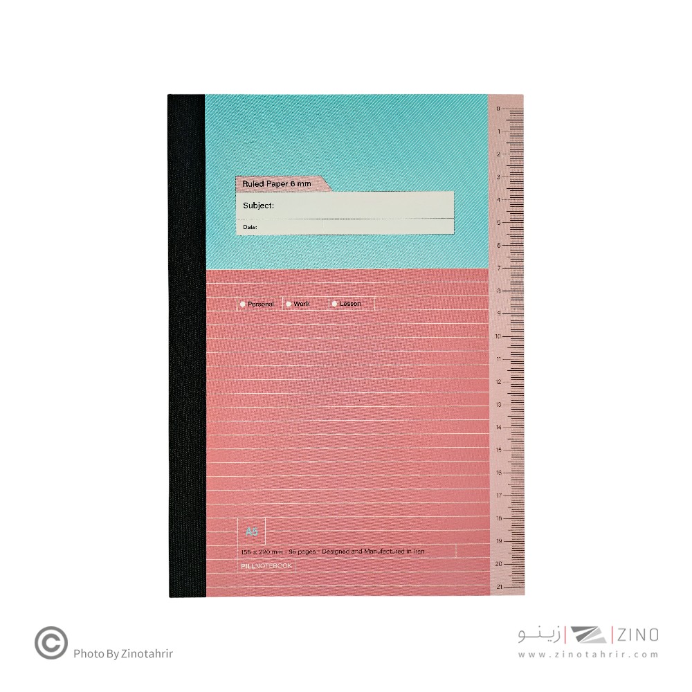 دفتر48برگ بولت خط دار ته دوخت سایز220*155 پیل سری پروجکت