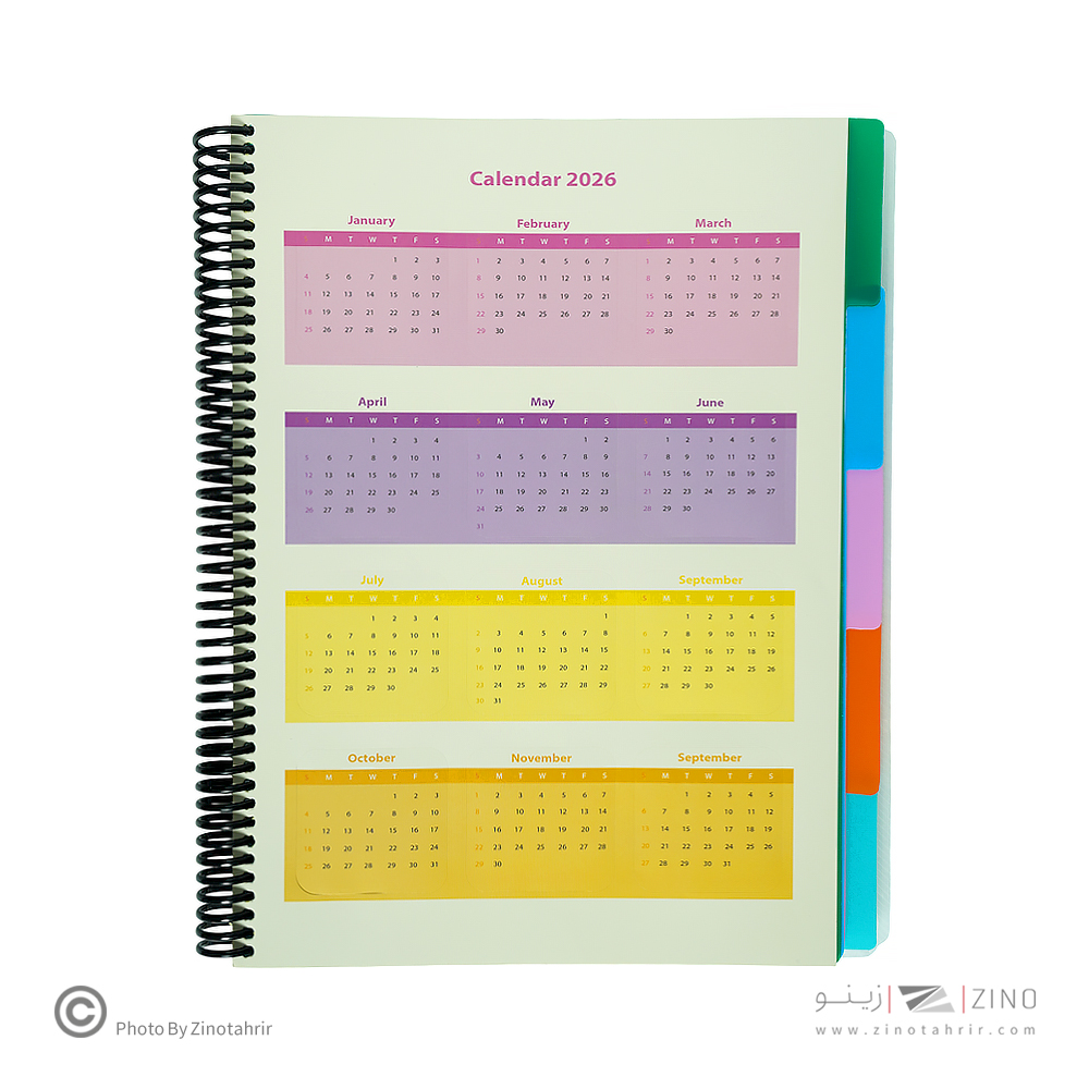 دفتر100برگ سیمی رحلی جلد طلق لانگو سری پروژه PROJECT BOOK