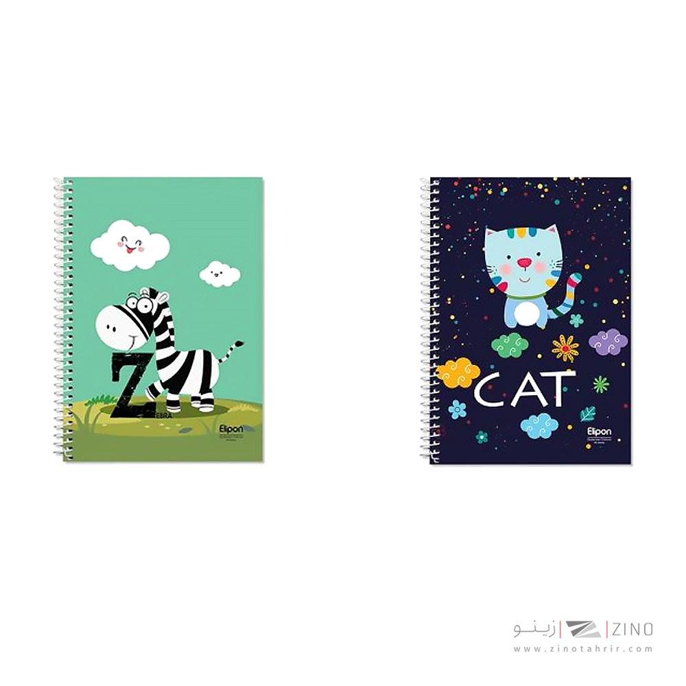 دفتر40برگ دوخط وزیری سیمی فانتزی الیپون کد290کارتن96عددی