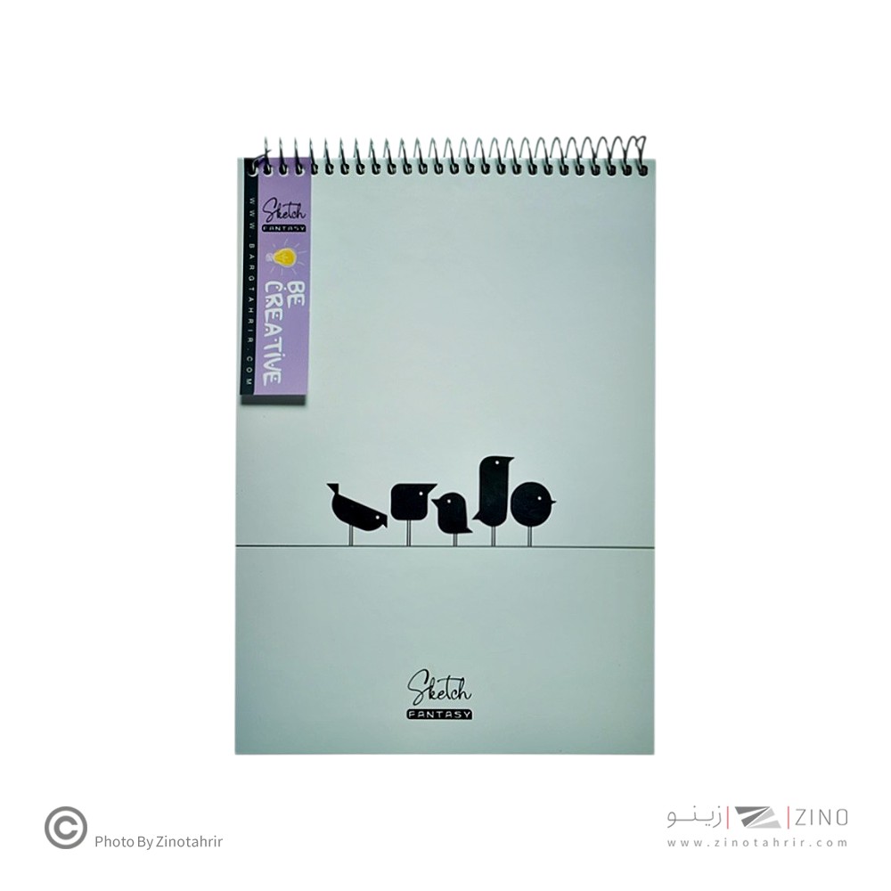 دفترنقاشی50برگ 24*17 سیم از بالا جلد سخت برگ سری فانتزی کد72302